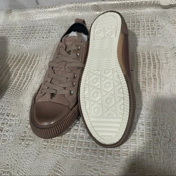 All‎ Saints Jazmin Pink Suede Low Top Lace Up Sneakers